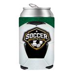 DC1000BEZ4CP-SOC Soccer Can Cooler With Full Color Custom Imprint